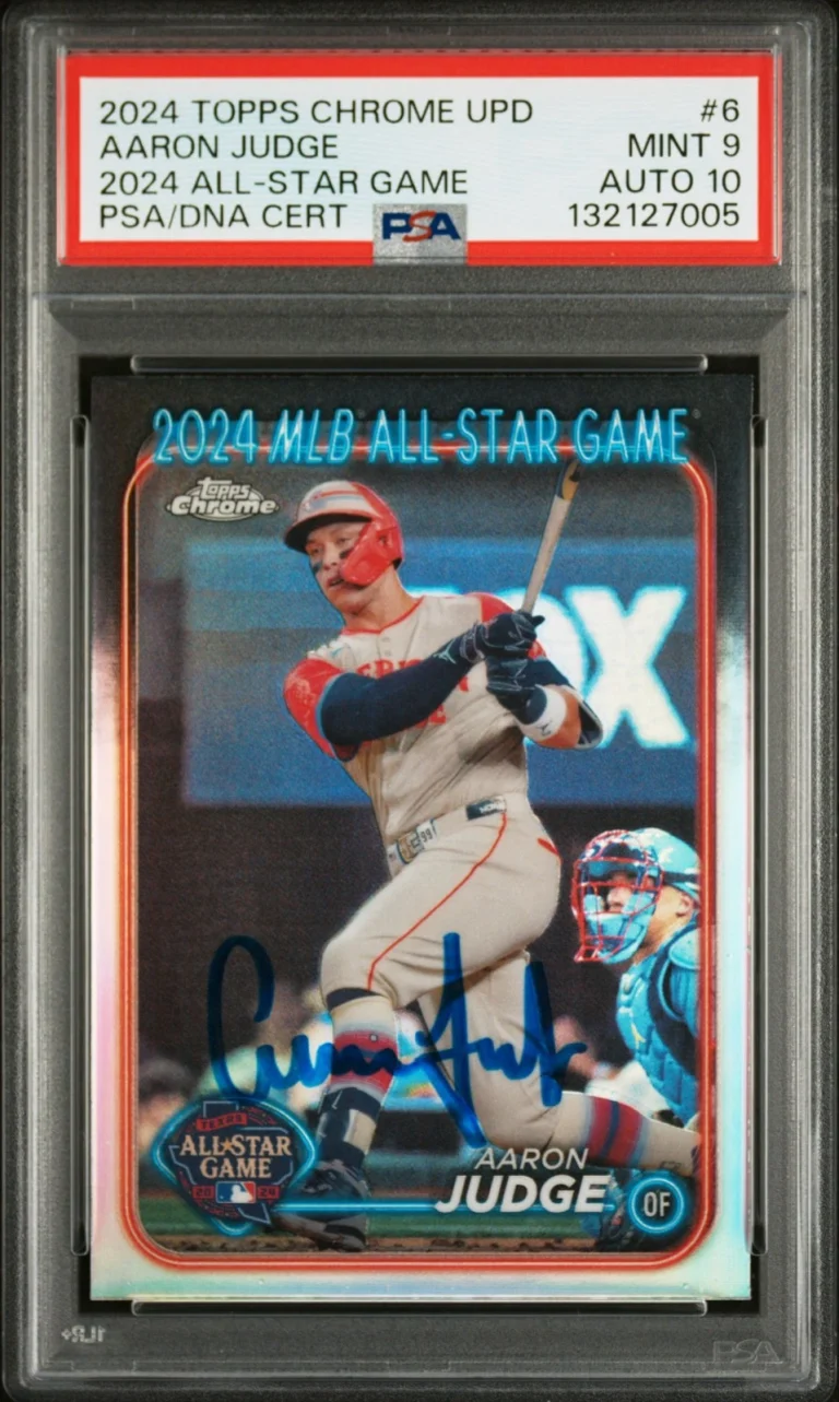 AARON JUDGE Autographed 2024 TOPPS CHROME UPDATE 2024 ALL STAR GAME #ASGC-6 PSA