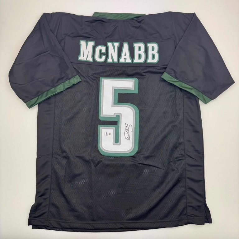 Autographed/Signed Donovan McNabb Philadelphia Black Jersey JSA COA