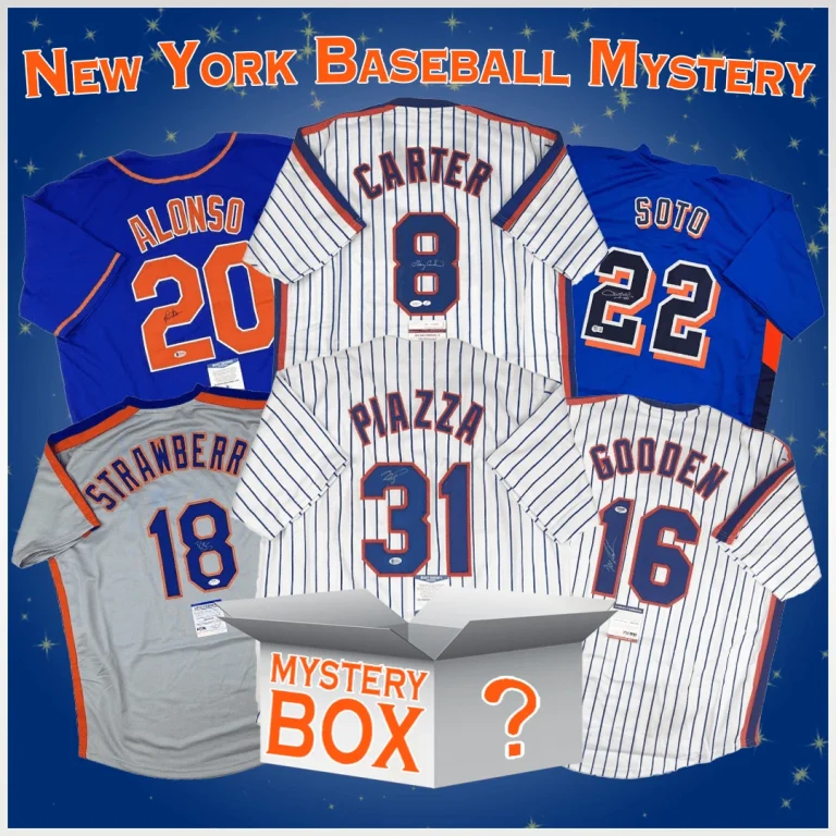 Autographed/Signed New York Jersey Mystery Box PSA JSA or Beckett COA