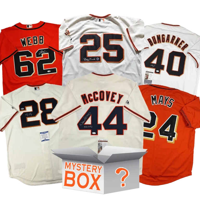 Autographed/Signed San Francisco Jersey Mystery Box with PSA JSA or COA
