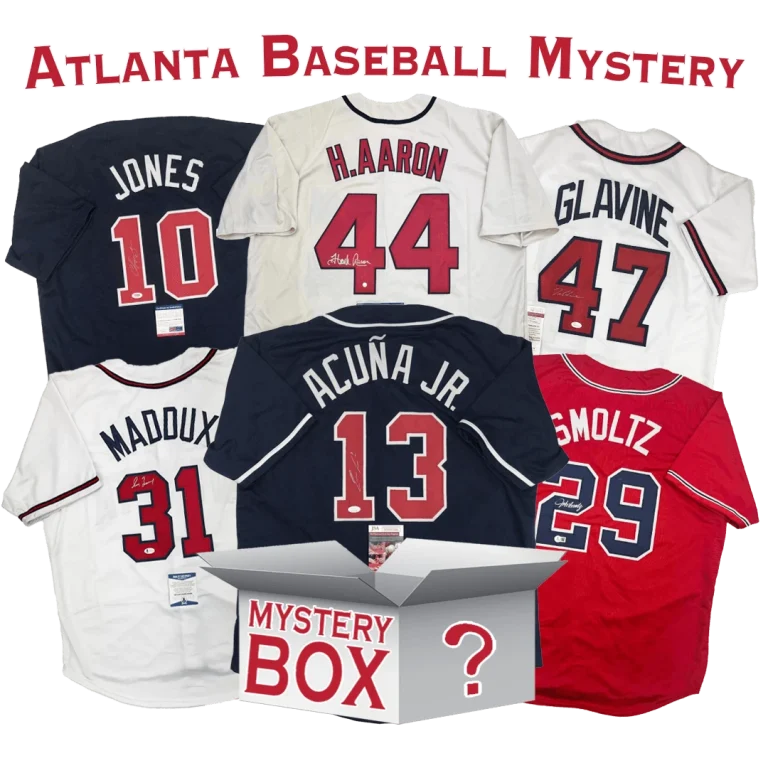 Autographed/Signed Atlanta Jersey Mystery Box PSA JSA or Beckett COA