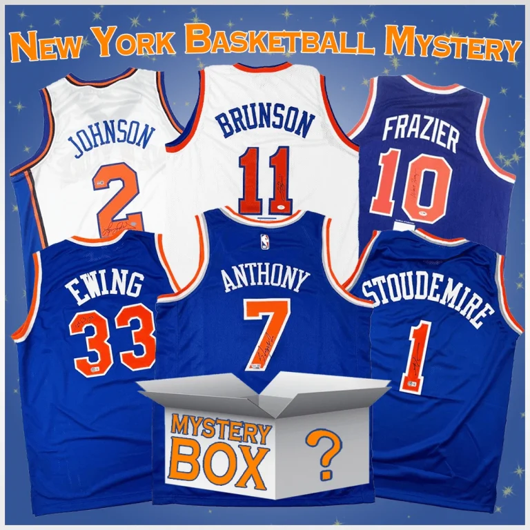 Autographed/Signed New York Jersey Mystery Box PSA JSA or Beckett COA