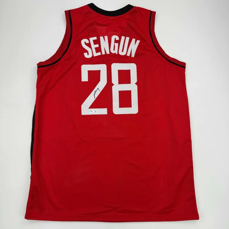 Autographed/Signed Alperen Sengun Houston Red Jersey Beckett BAS COA