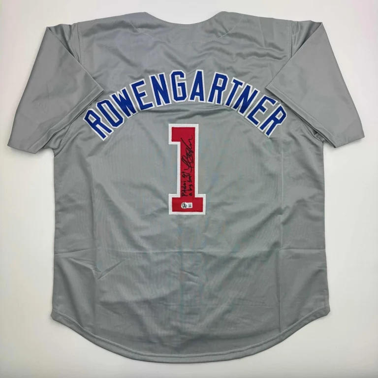 Autographed/Signed Thomas Ian Nicholas Rookie Of The Year Grey Jersey COA