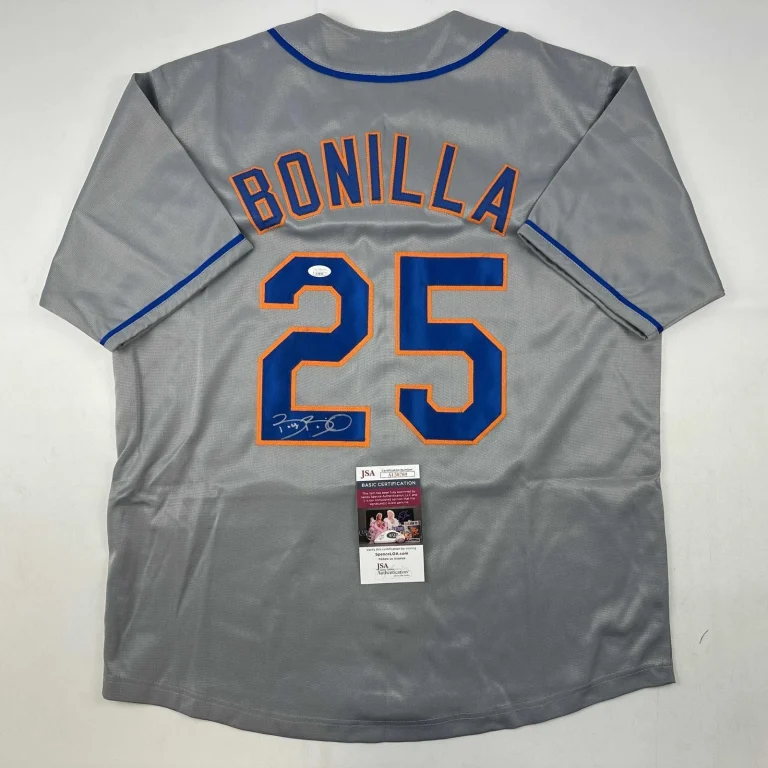 Autographed/Signed Bobby Bonilla New York Grey Baseball Jersey JSA COA