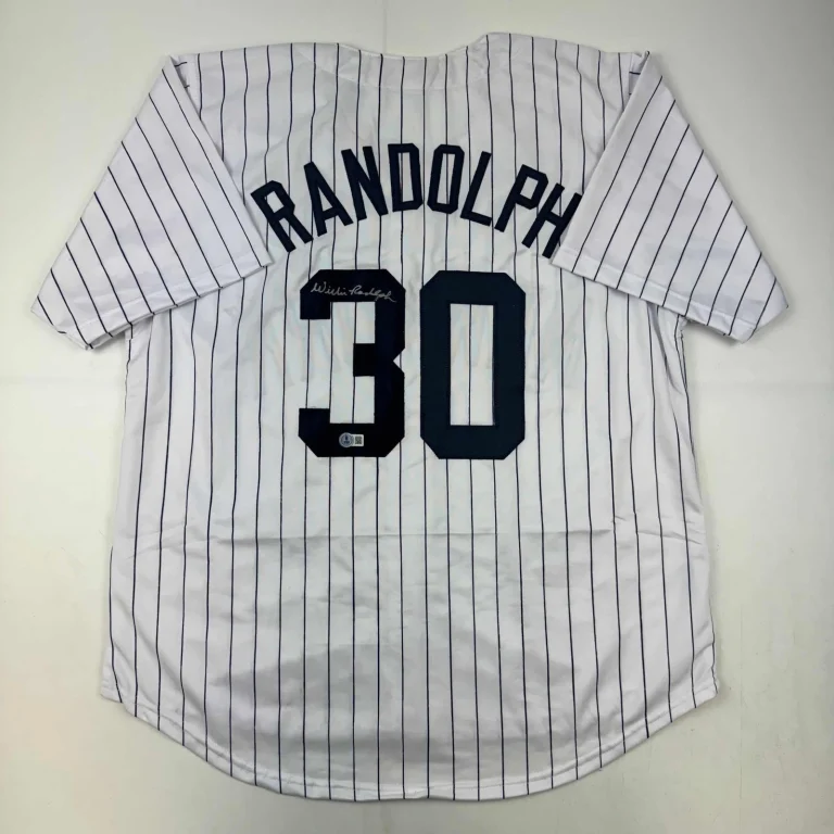 Autographed/Signed Willie Randolph New York Pinstripe Jersey BAS COA
