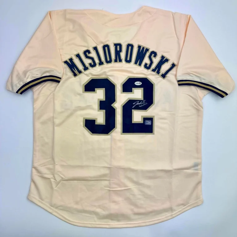 Autographed/Signed Jacob Misiorowski Milwaukee Cream Jersey JSA COA