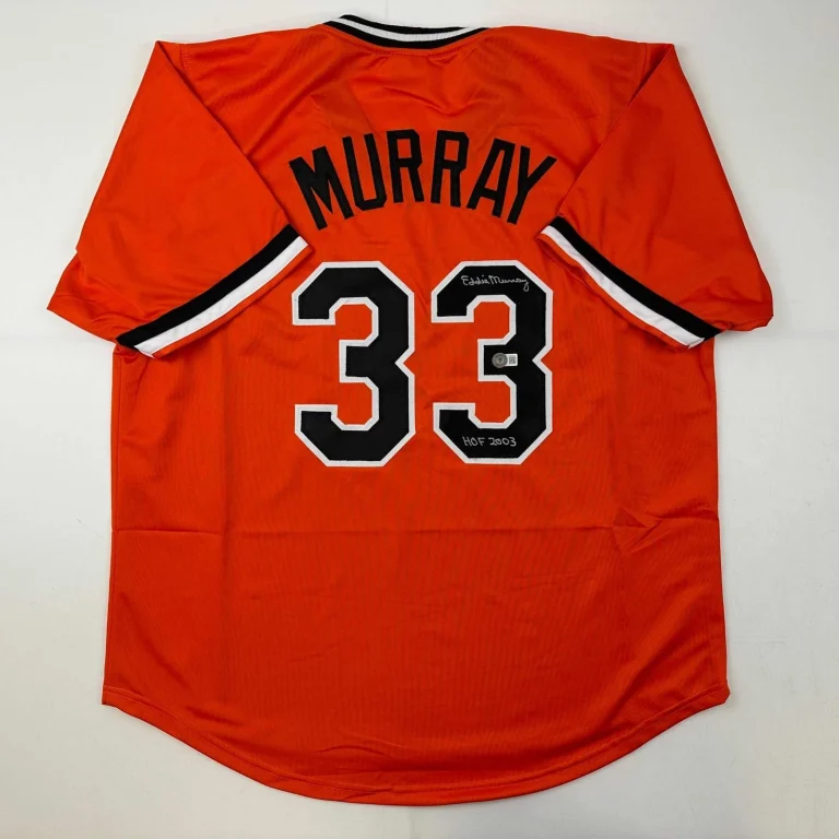 Autographed/Signed Eddie Murray Baltimore Orange Jersey Beckett BAS COA