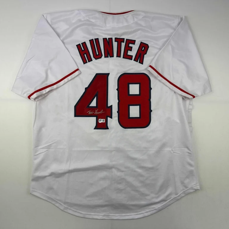 Autographed/Signed Torii Hunter Los Angeles Anaheim White Jersey BAS COA