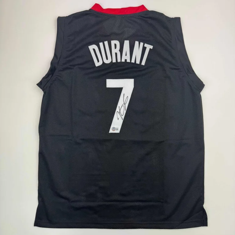 Autographed/Signed Kevin Durant Houston Black Jersey Beckett BAS COA