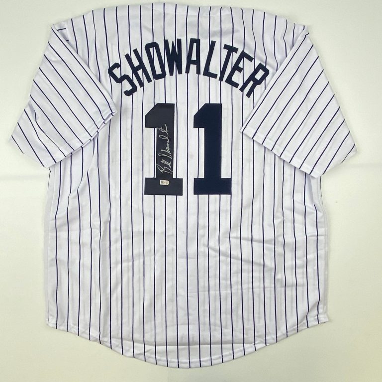 Autographed/Signed Buck Showalter New York Pinstripe Jersey MLB COA
