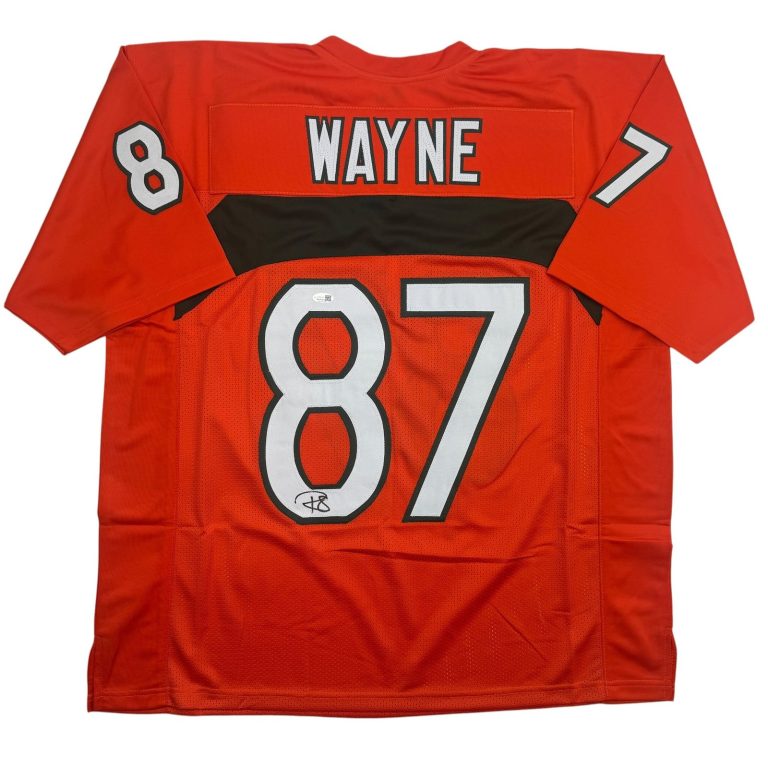 Autographed/Signed Reggie Wayne Miami Orange College Jersey Beckett BAS COA