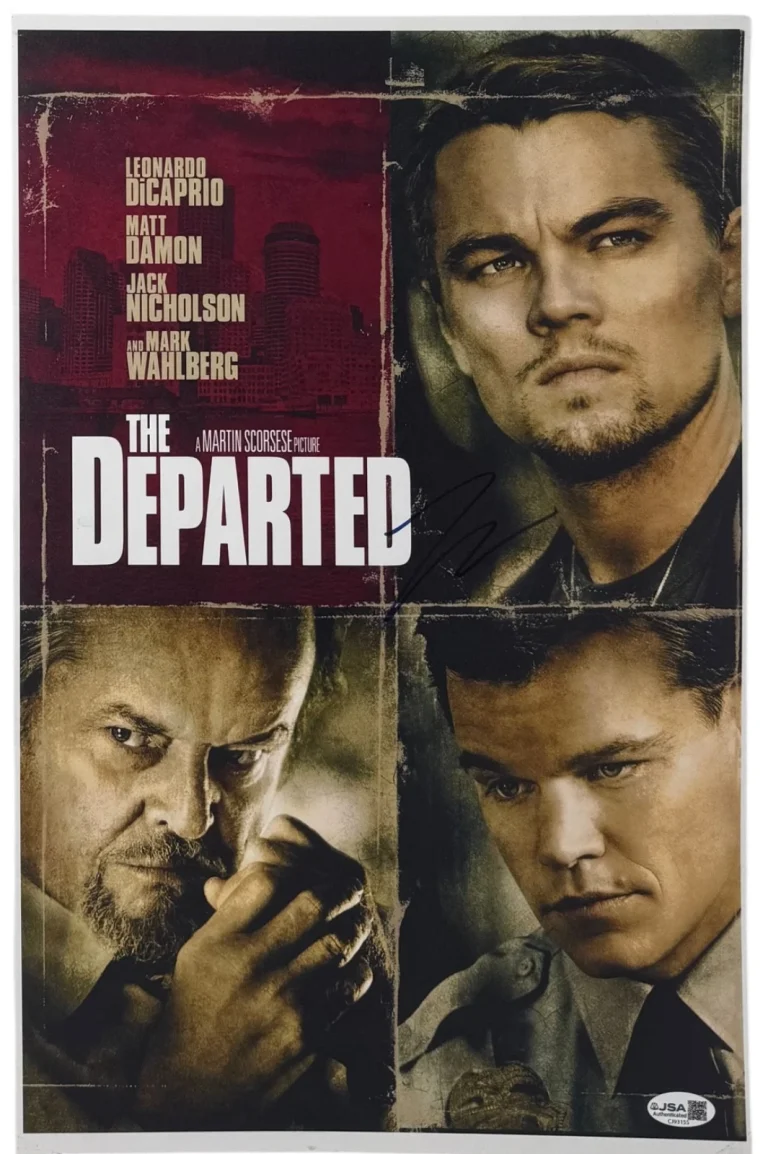 Leonardo DiCaprio Signed The Departed 11x17 Movie Poster Photo JSA COA