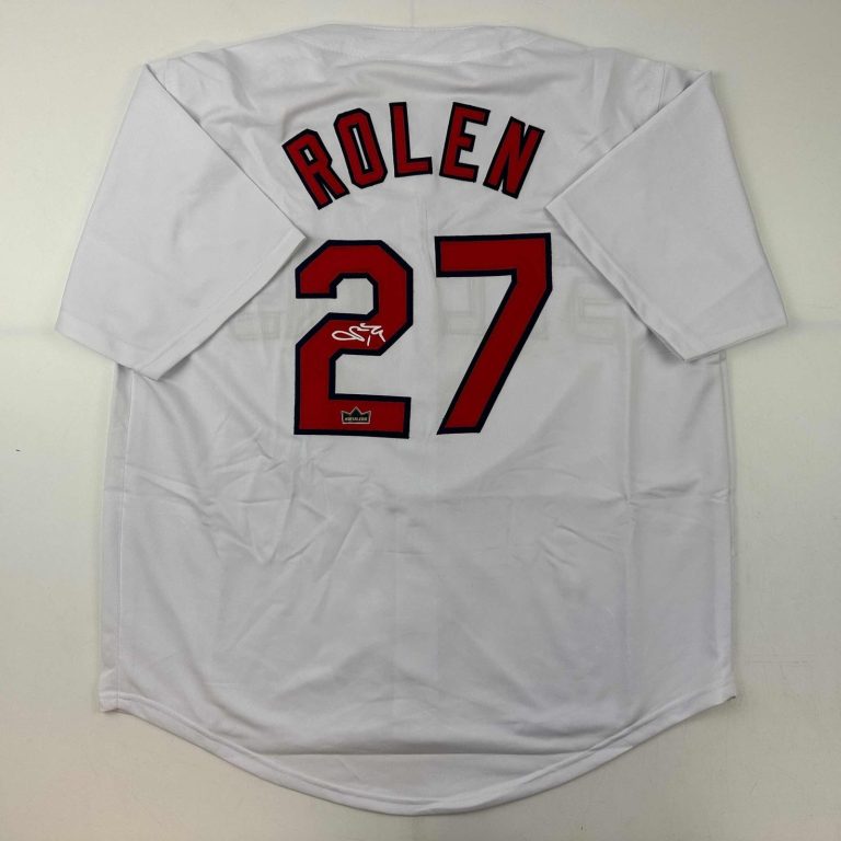 Facsimile Autographed Scott Rolen St. Louis White Jersey Size Men's XL