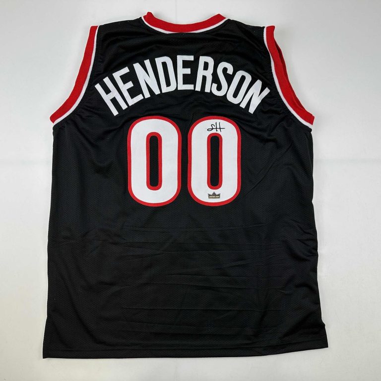 Facsimile Autographed Scoot Henderson Portland Black Jersey Size Mens XL