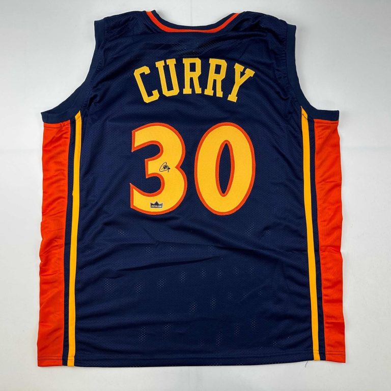 Facsimile Autographed Stephen Steph Curry Golden State Rookie Jersey XL