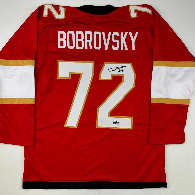 Facsimile Autographed Sergei Bobrovsky Florida Red Jersey Size Men's XL