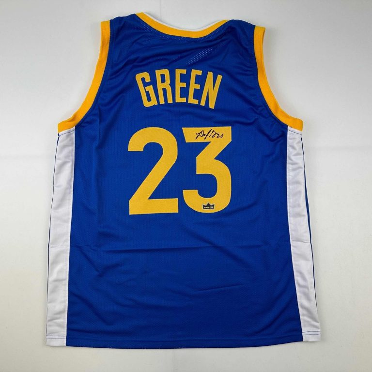 Facsimile Autographed Draymond Green Golden State Blue Jersey Men's XL
