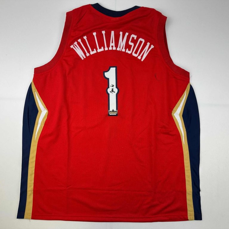 Facsimile Autographed Zion Williamson New Orleans Red Jersey Size Men XL