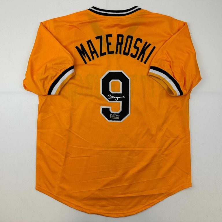Facsimile Autographed Bill Mazeroski Pittsburgh Yellow Auto Jersey XL
