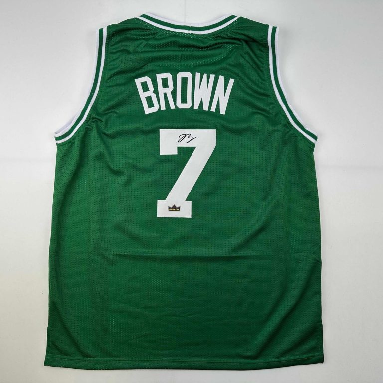 Facsimile Autographed Jaylen Brown Boston Green Auto Jersey Size Mens XL