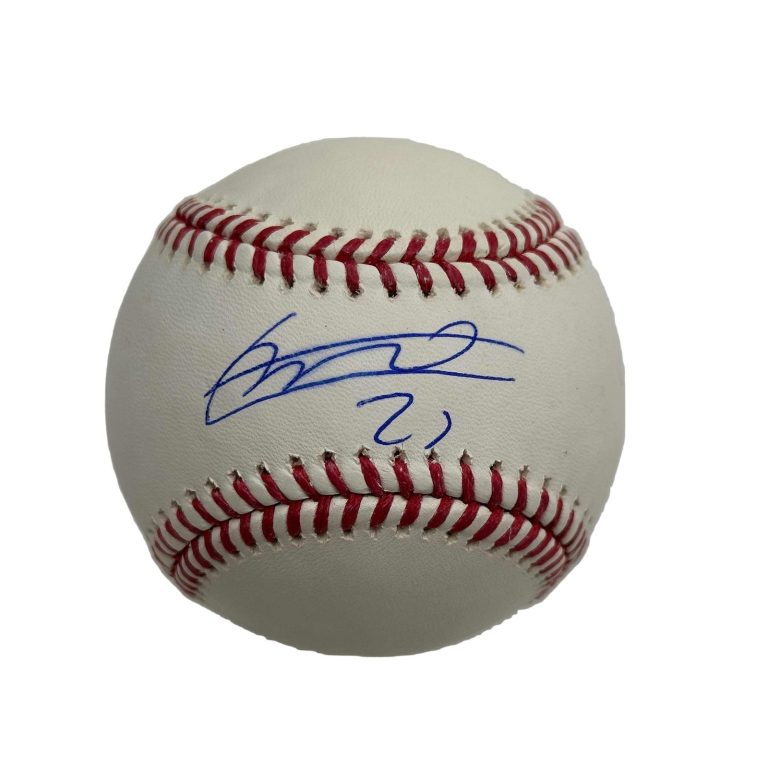 Autographed/Signed Vladimir Vlad Guerrero Sr Rawlings ROML JSA COA Auto