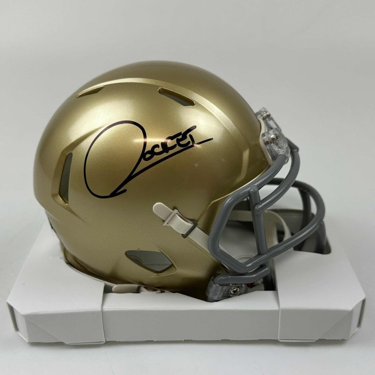 Autographed/Signed Raghib Rocket Ismail Notre Dame Mini Helmet Beckett COA