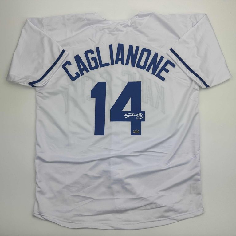 Facsimile Autographed Jac Caglianone Kansas City White Jersey Men's XL