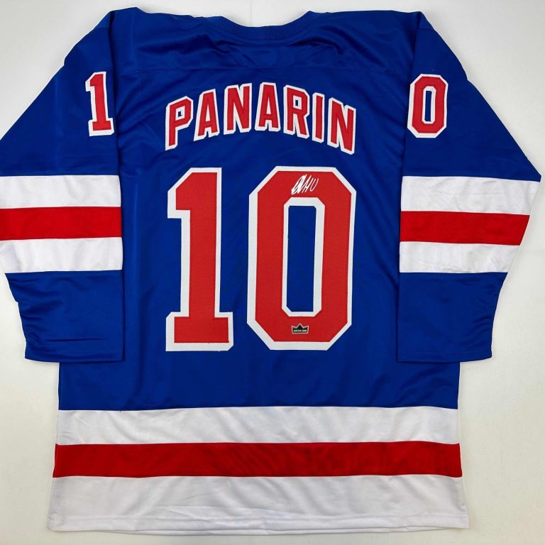 Facsimile Autographed Artemi Panarin New York Blue Auto Jersey Men's XL
