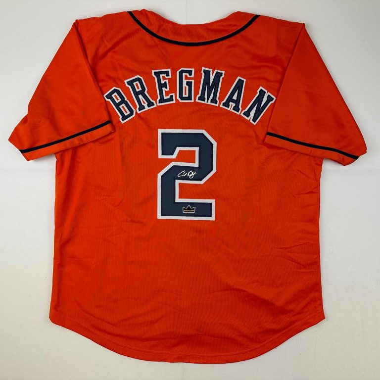 Facsimile Autographed Alex Bregman Houston Orange Jersey Size Men's XL