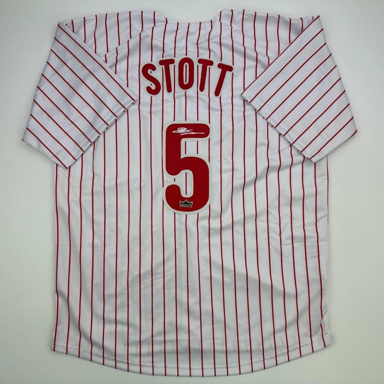 Facsimile Autographed Bryson Stott Philadelphia Pinstripe Jersey Mens XL