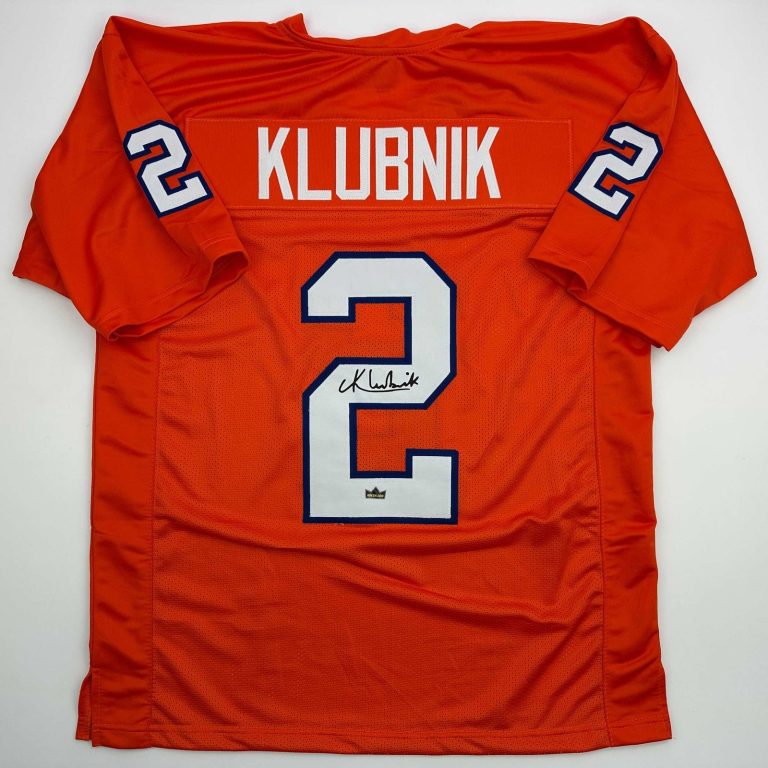 Facsimile Autographed Cade Klubnik Clemson Orange Jersey Size Men's XL
