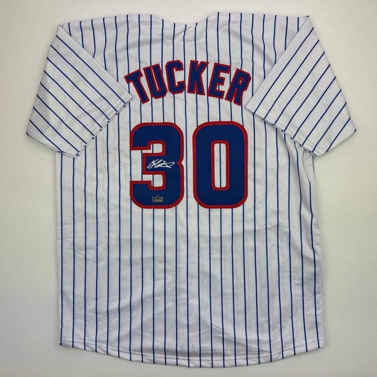 Facsimile Autographed Kyle Tucker Chicago Pinstripe Jersey Size Men's XL