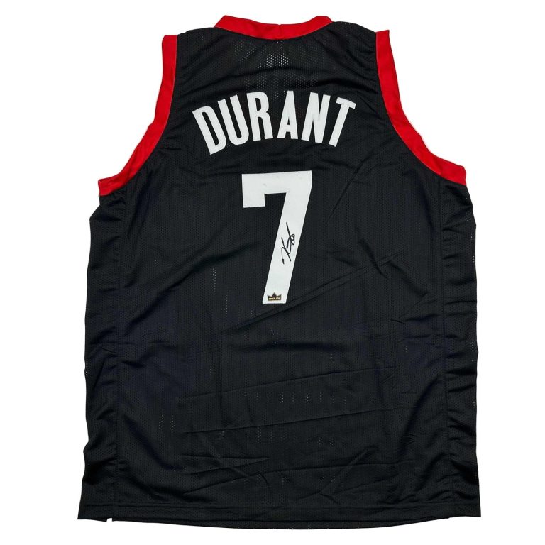 Facsimile Autographed Kevin Durant Houston Black Jersey Size Men's XL