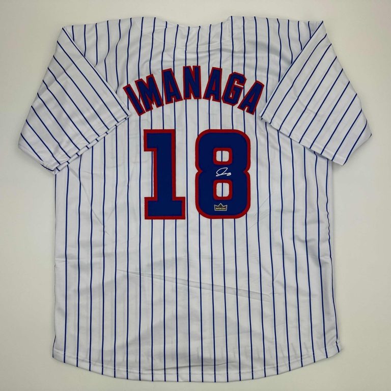 Facsimile Autographed Shota Imanaga Chicago Pinstripe Jersey Men's XL