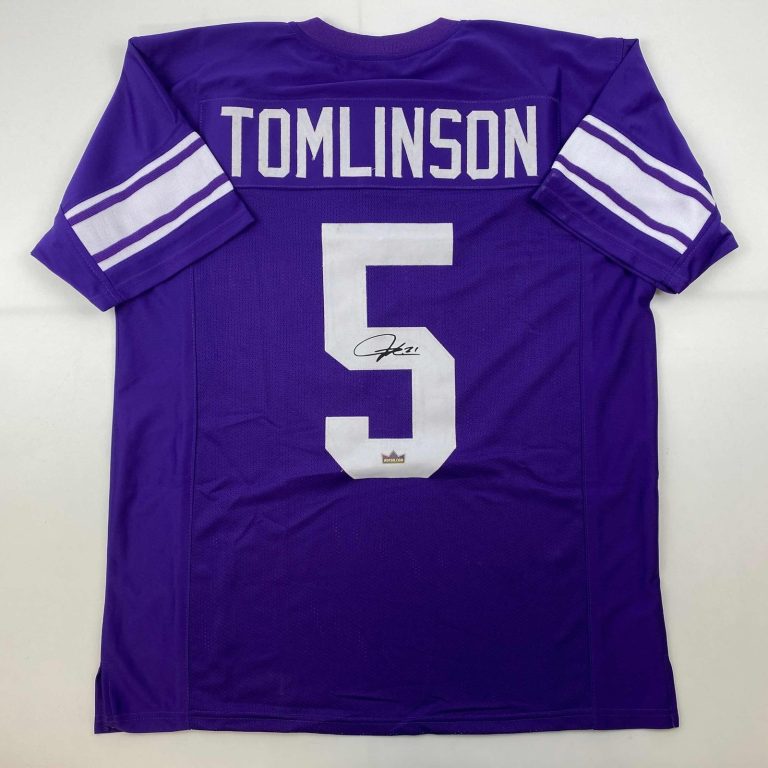 Facsimile Autographed LaDainian Tomlinson TCU Purple Jersey Size Mens XL