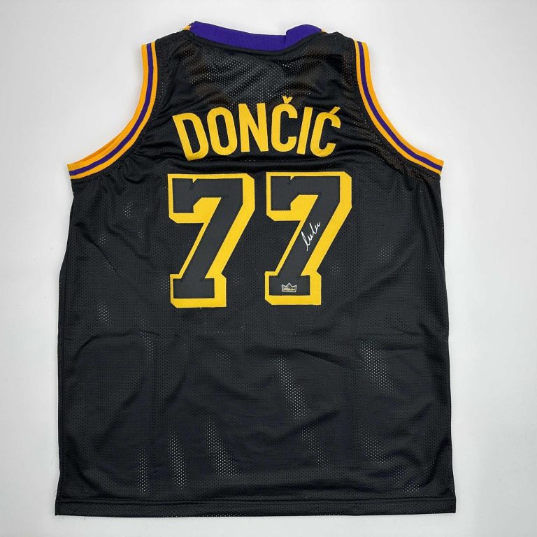Facsimile Autographed Luka Doncic Los Angeles Black Mamba Jersey Mens XL