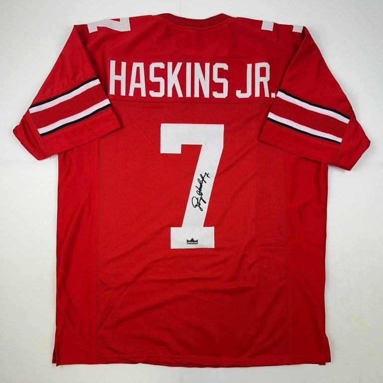 Facsimile Autographed Dwayne Haskins Jr. Ohio State Red Jersey Men's XL