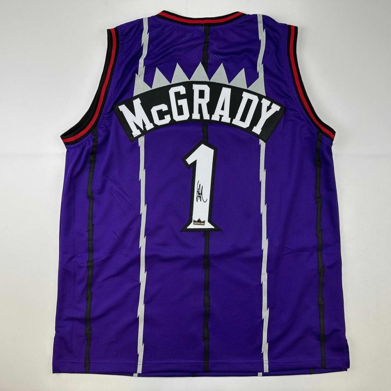 Facsimile Autographed Tracy McGrady Toronto Purple Jersey Size Men's XL