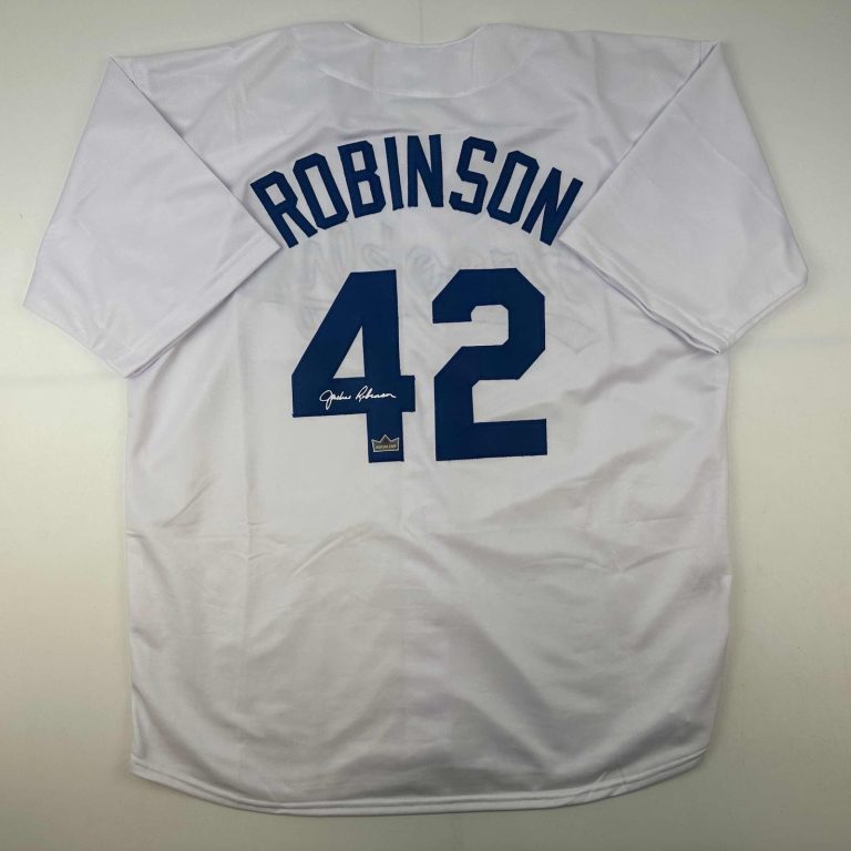 Facsimile Autographed Jackie Robinson Brooklyn Los Angeles LA Jersey XL
