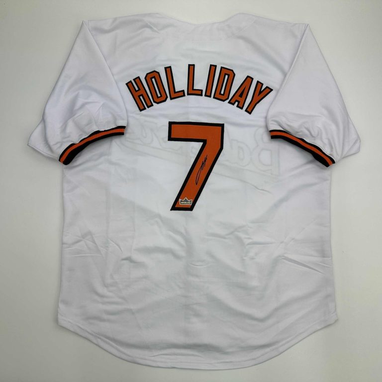 Facsimile Autographed Jackson Holliday Baltimore White Jersey Men's XL