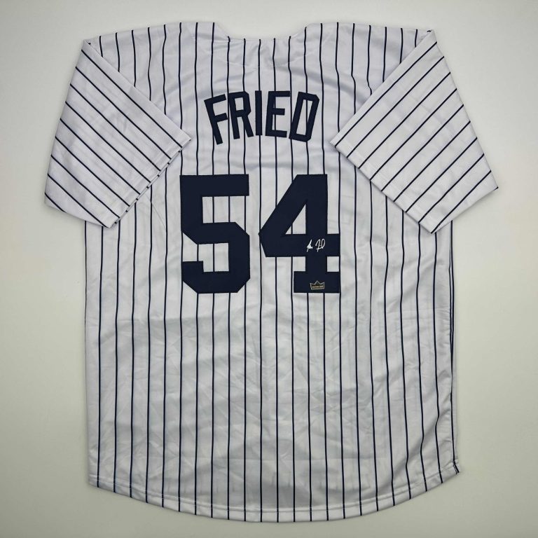 Facsimile Autographed Max Fried New York Pinstripe Jersey Size Men's XL