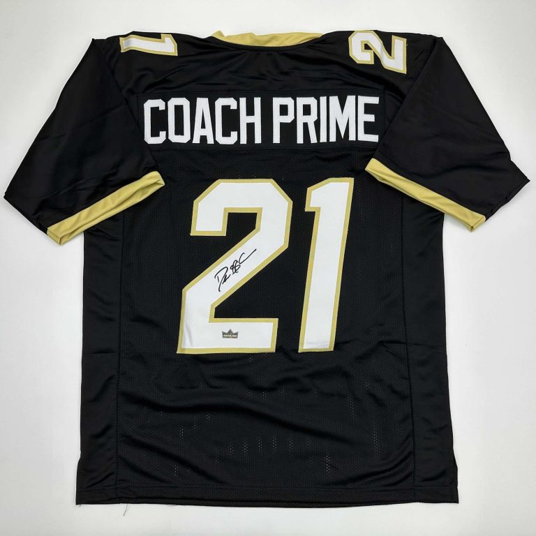 Facsimile Autographed Coach Prime Deion Sanders Colorado Jersey Men's XL