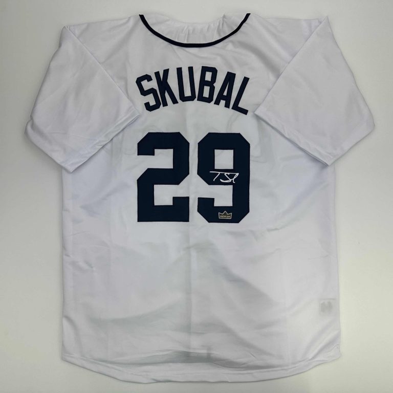 Facsimile Autographed Tarik Skubal Detroit White Jersey Size Men's XL
