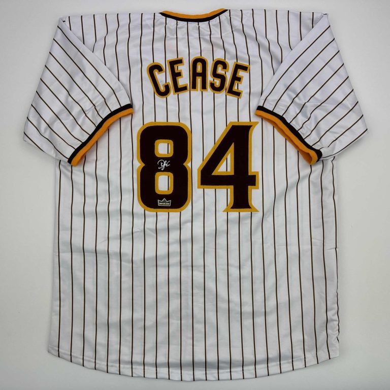 Facsimile Autographed Dylan Cease San Diego Pinstripe Jersey Men's XL