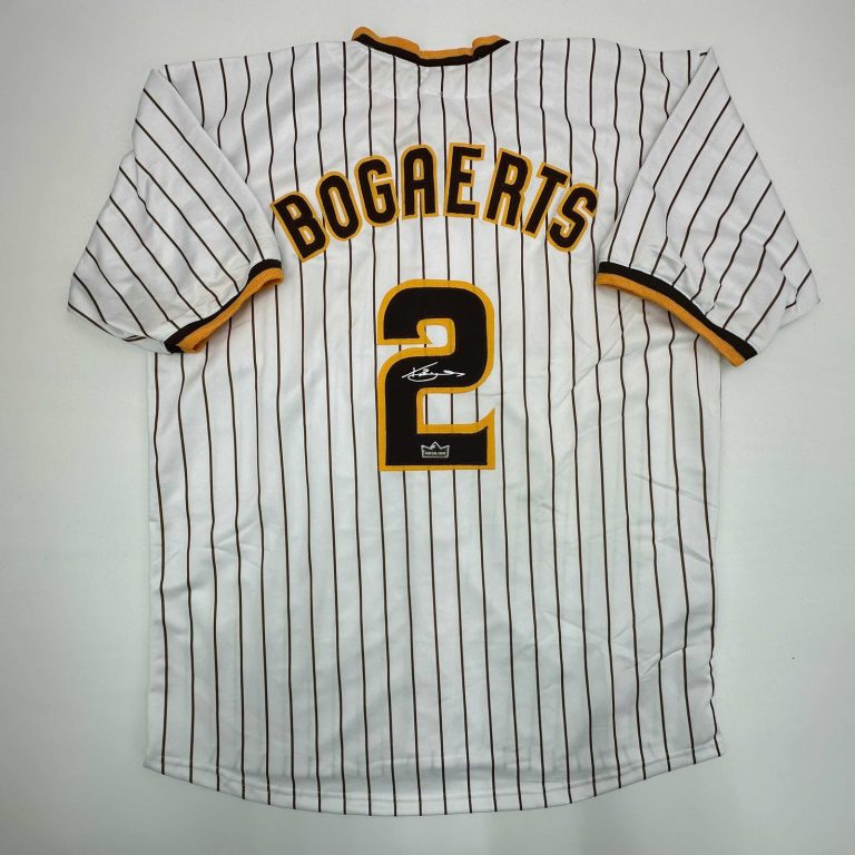 Facsimile Autographed Xander Bogaerts San Diego Pinstripe Jersey Mens XL