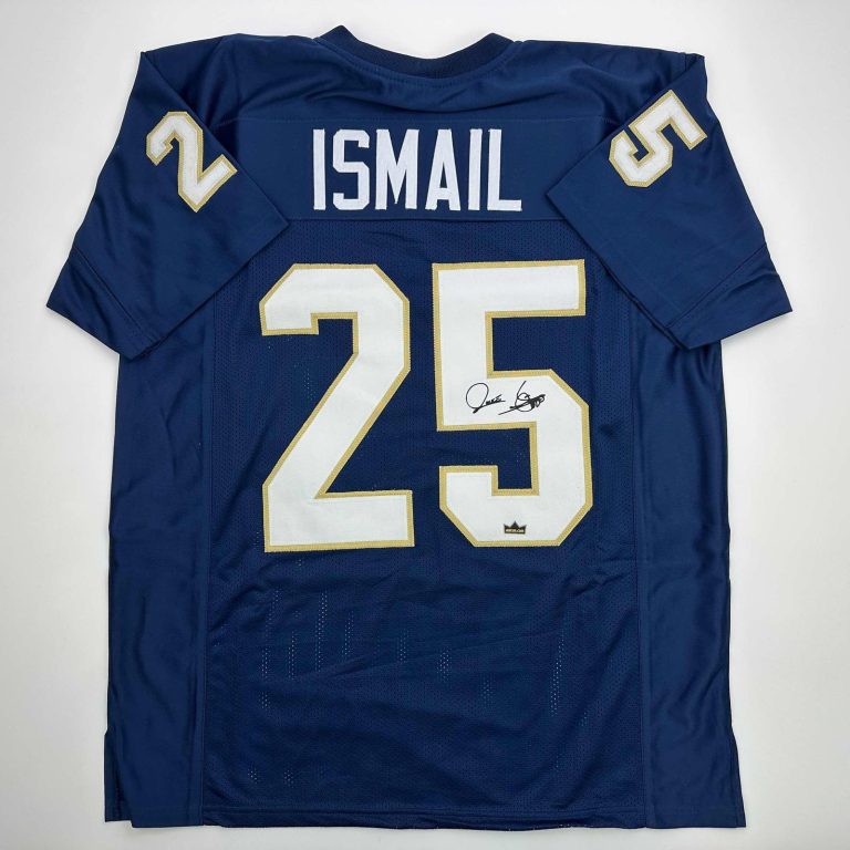 Facsimile Autographed Raghib Rocket Ismail Notre Dame Jersey Men's XL