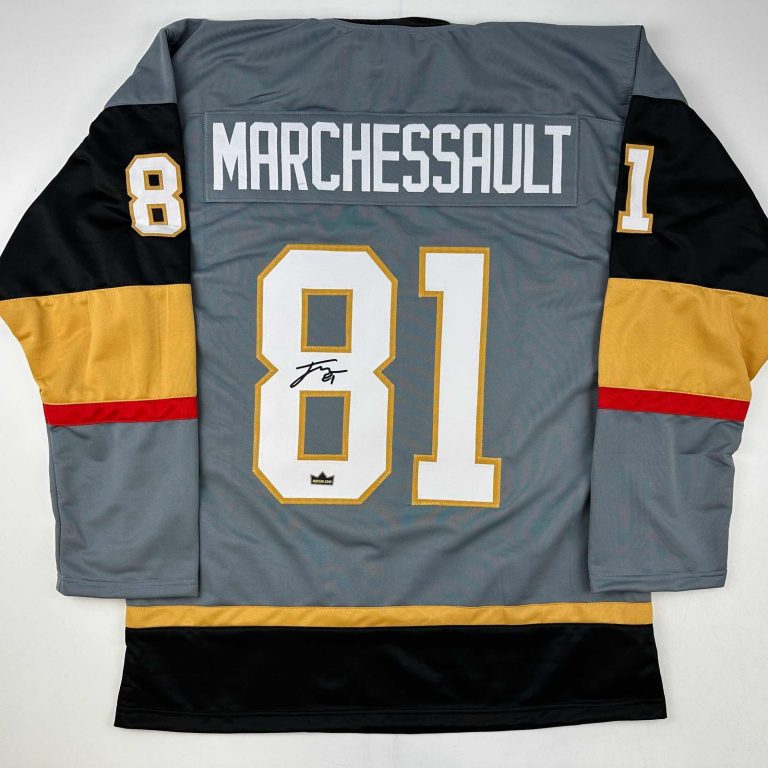 Facsimile Autographed Jonathan Marchessault Vegas Grey Jersey Men's XL