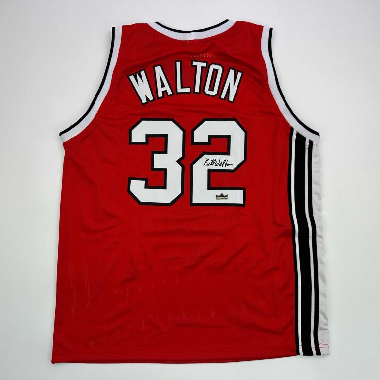 Facsimile Autographed Bill Walton Portland Red Reprint Jersey Size Men's XL