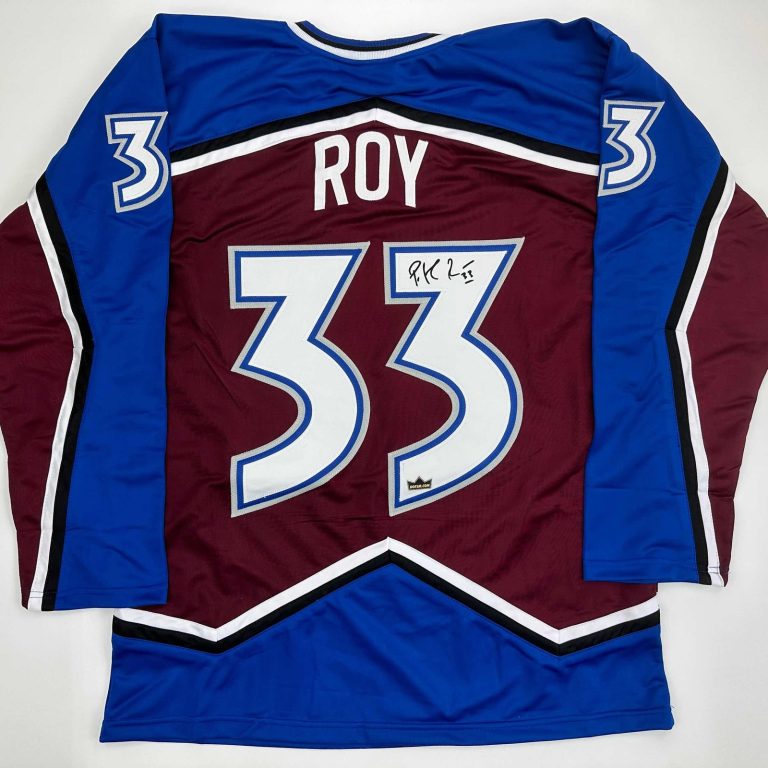 Facsimile Autographed Patrick Roy Colorado Maroon Jersey Size Men's XL